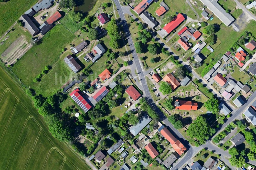 Senkrecht-Luftbild Tempelfelde - Senkrechtluftbild Dorf - Ansicht in Tempelfelde im Bundesland Brandenburg, Deutschland