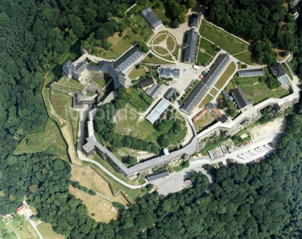 Senkrecht-Luftbild Königsstein - Festung Königstein in Sachsen