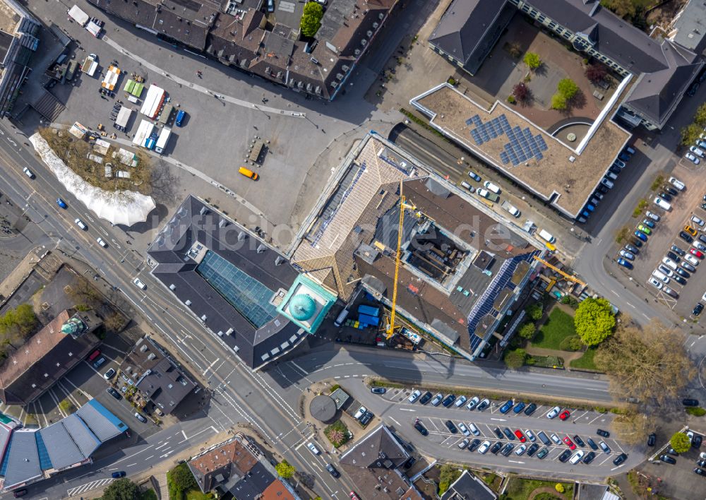 Senkrecht-Luftbild Witten - Senkrechtluftbild Gebäude der Stadtverwaltung - Rathaus am Marktplatz in Witten im Bundesland Nordrhein-Westfalen