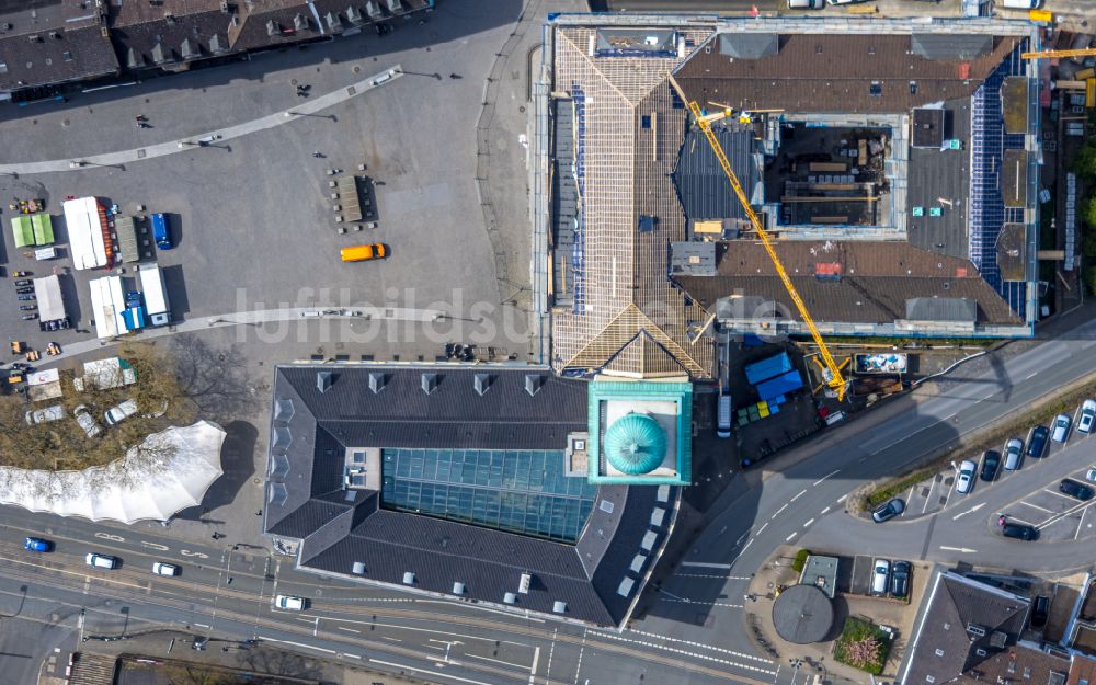 Senkrecht-Luftbild Witten - Senkrechtluftbild Gebäude der Stadtverwaltung - Rathaus am Marktplatz in Witten im Bundesland Nordrhein-Westfalen