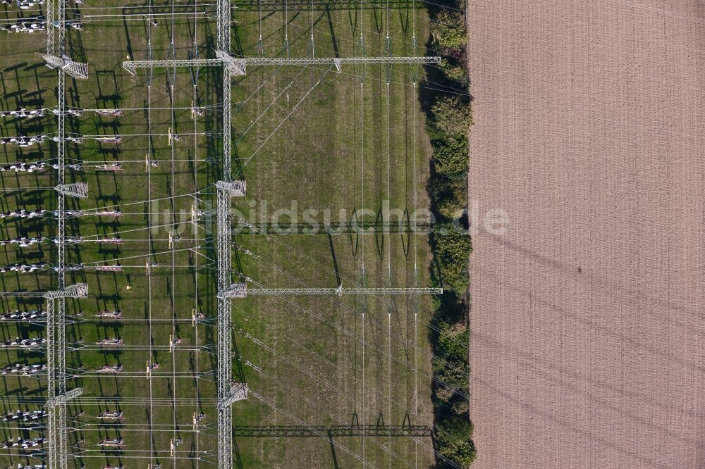 Senkrecht-Luftbild Bergheim - Senkrechtluftbild Gelände des Umspannwerkes im Ortsteil Pfaffendorf in Bergheim im Bundesland Nordrhein-Westfalen, Deutschland