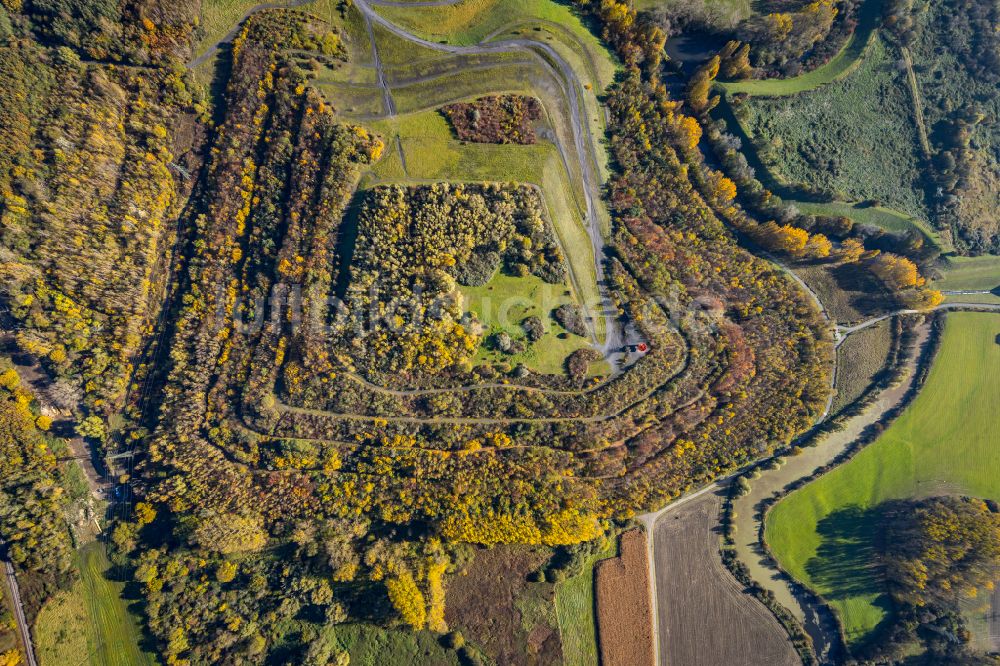 Senkrecht-Luftbild Hamm - Senkrechtluftbild Herbstluftbild Gelände der ehemaligen Bergbau- Halde in Hamm im Bundesland Nordrhein-Westfalen