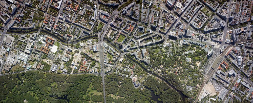 Senkrecht-Luftbild Berlin - Panorama Senkrechtaufnahme Berlin-Tiergarten