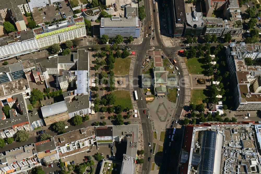 Senkrecht-Luftbild Berlin - Senkrechtluftbild Platz- Ensemble Wittenbergplatz an der Tauentzienstraße - Kleiststraße im Ortsteil Schöneberg in Berlin, Deutschland