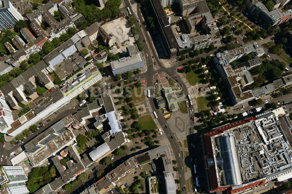 Senkrecht-Luftbild Berlin - Senkrechtluftbild Platz- Ensemble Wittenbergplatz an der Tauentzienstraße - Kleiststraße im Ortsteil Schöneberg in Berlin, Deutschland