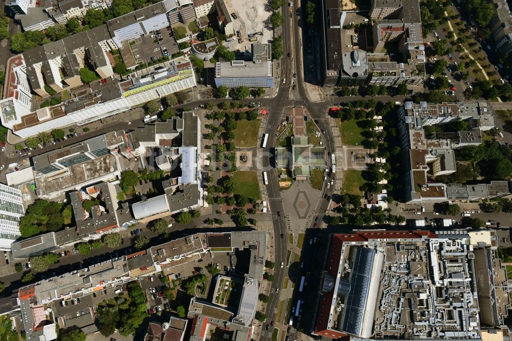 Senkrecht-Luftbild Berlin - Senkrechtluftbild Platz- Ensemble Wittenbergplatz an der Tauentzienstraße - Kleiststraße im Ortsteil Schöneberg in Berlin, Deutschland