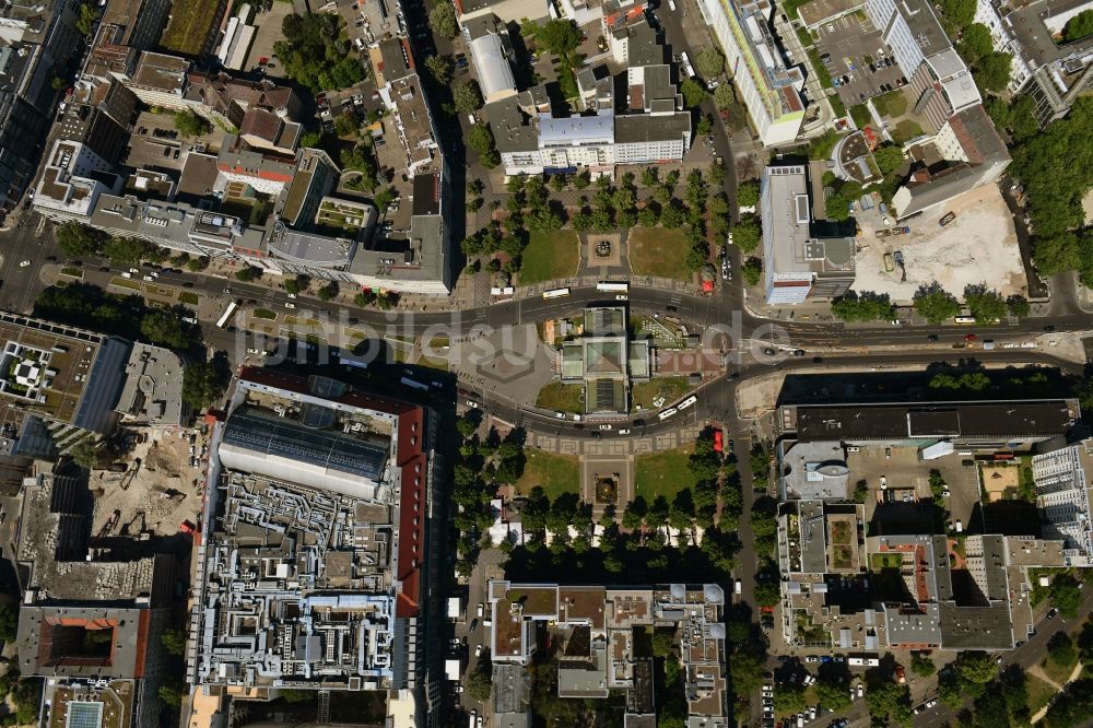 Senkrecht-Luftbild Berlin - Senkrechtluftbild Platz- Ensemble Wittenbergplatz an der Tauentzienstraße - Kleiststraße im Ortsteil Schöneberg in Berlin, Deutschland