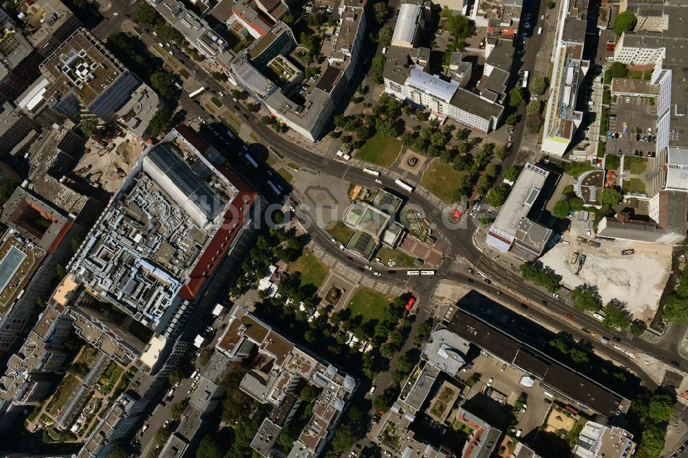 Senkrecht-Luftbild Berlin - Senkrechtluftbild Platz- Ensemble Wittenbergplatz an der Tauentzienstraße - Kleiststraße im Ortsteil Schöneberg in Berlin, Deutschland