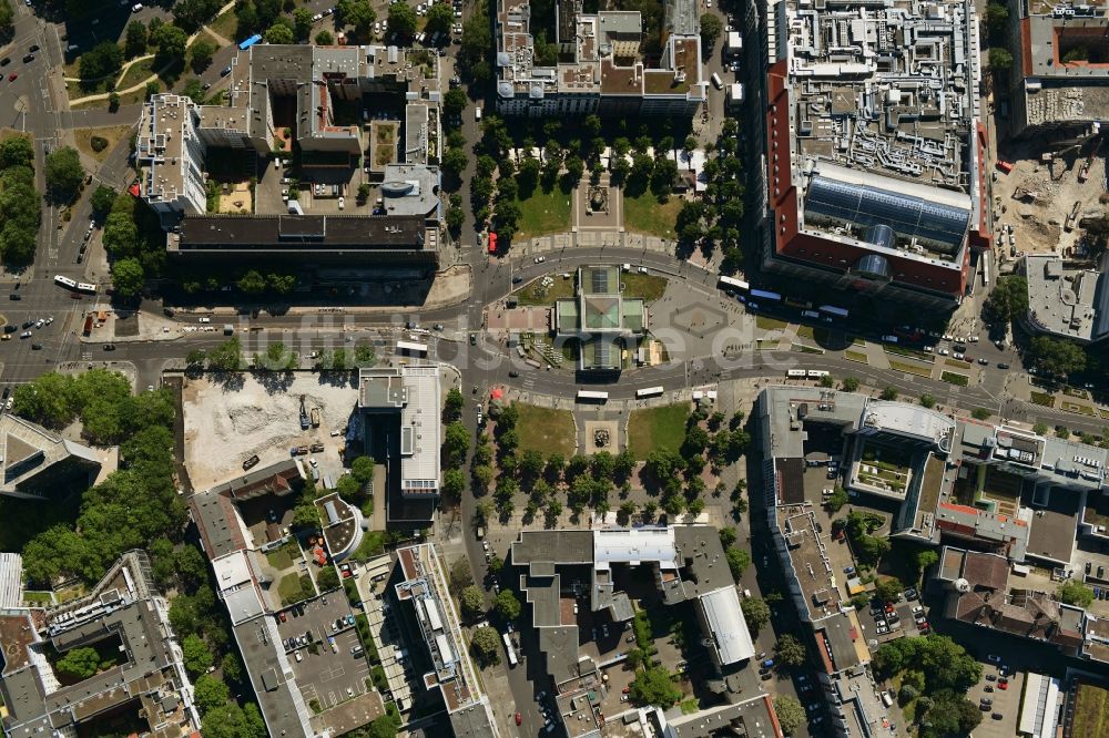 Senkrecht-Luftbild Berlin - Senkrechtluftbild Platz- Ensemble Wittenbergplatz an der Tauentzienstraße - Kleiststraße im Ortsteil Schöneberg in Berlin, Deutschland