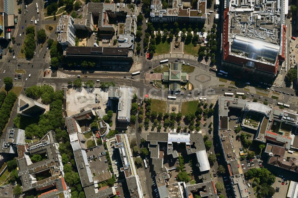 Senkrecht-Luftbild Berlin - Senkrechtluftbild Platz- Ensemble Wittenbergplatz an der Tauentzienstraße - Kleiststraße im Ortsteil Schöneberg in Berlin, Deutschland