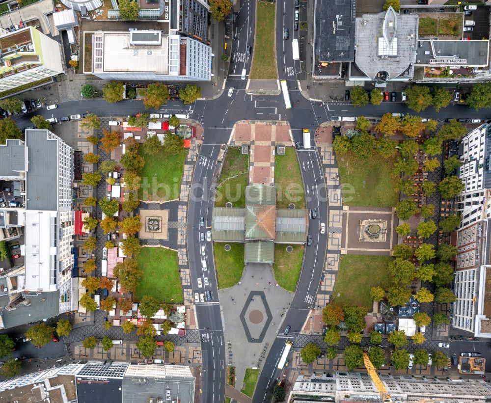 Senkrecht-Luftbild Berlin - Senkrechtluftbild Platz- Ensemble Wittenbergplatz an der Tauentzienstraße - Kleiststraße im Ortsteil Schöneberg in Berlin, Deutschland