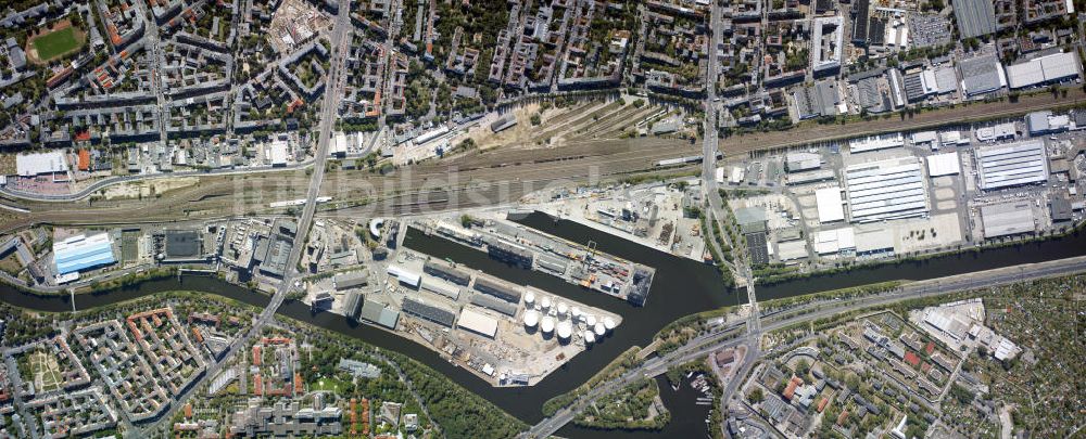 Senkrecht-Luftbild Berlin - Satellitenperspektive auf das Areal des Berliner Westhafens der BEHALA