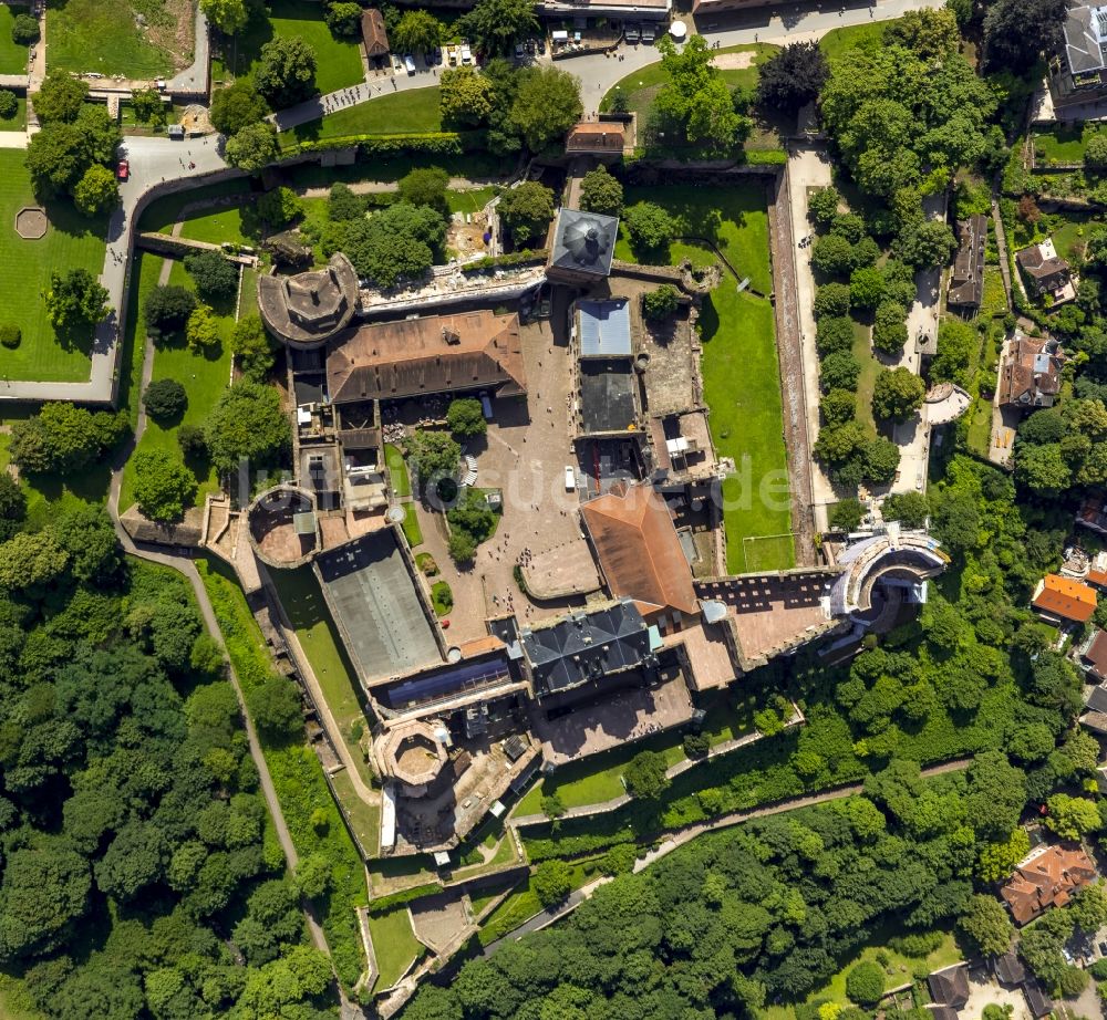 Senkrecht-Luftbild Heidelberg - Schloss Heidelberg in Heidelberg im Bundesland Baden-Württemberg