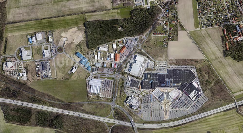 Senkrecht-Luftbild Wildau - Senkrechtluftbild / Stadtansicht aus der Satellitenperspektive A10 Center in Wildau