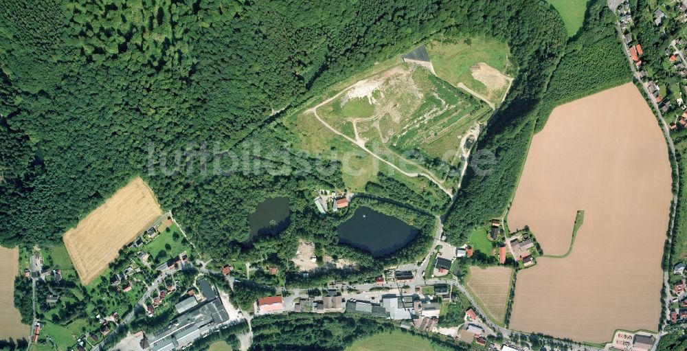 Senkrecht-Luftbild Dörentrup - Senkrechtluftbild / Stadtansicht aus der Satellitenperspektive auf die Verbunddeponie Dörentrup der Abfallbeseitigungs-GmbH Lippe in Nordrhein-Westfalen