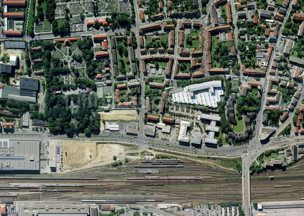 Senkrecht-Luftbild Regensburg - Senkrechtluftbild / Stadtteilansicht aus der Satellitenperspektive vom bayerischen Regensburg