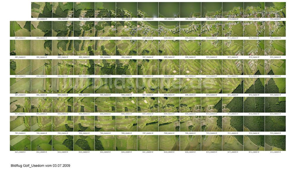 Senkrecht-Luftbild Balm - Senkrechtluftbild vom Areal des Golfclub Balmer See-Insel Usedom - Vertical aerial photo of the area of golf club Usedom