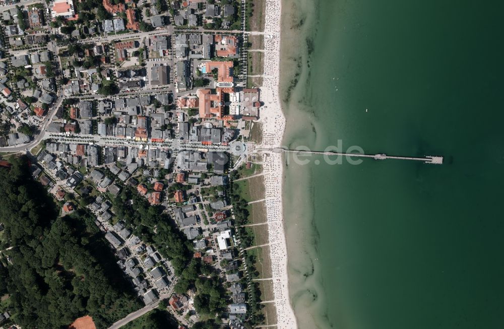 Senkrecht-Luftbild Binz - Senkrechtluftbild vom Ostseebad Binz mit Seebrücke zur Ostsee im Bundesland Mecklenburg-Vorpommern