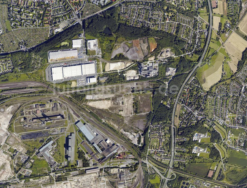 Senkrecht-Luftbild Dortmund - Senkrechtluftbild von Dortmunder Industrie- und Gewerbegebieten / Satellite view of Dortmund's industrial and commercial