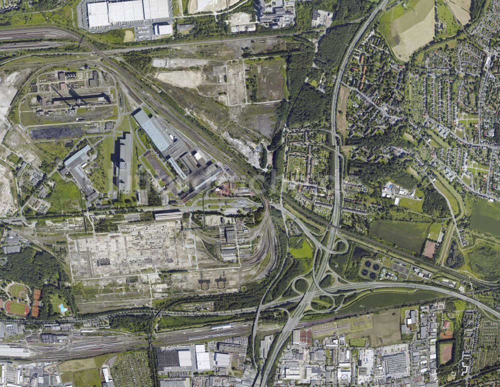 Senkrecht-Luftbild Dortmund - Senkrechtluftbild von Dortmunder Industrie- und Gewerbegebieten / Satellite view of Dortmund's industrial and commercial