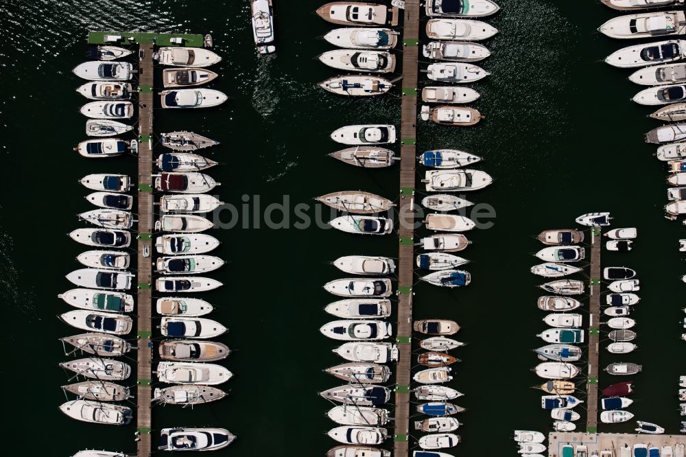 Senkrecht-Luftbild Andratx - Senkrechtluftbild Yachthafen im Ortsteil Port Andratx in Andratx auf der balearischen Mittelmeerinsel Mallorca, Spanien, Fischzucht